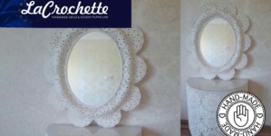 La Crochette | Crochet Console + Mirror Frame